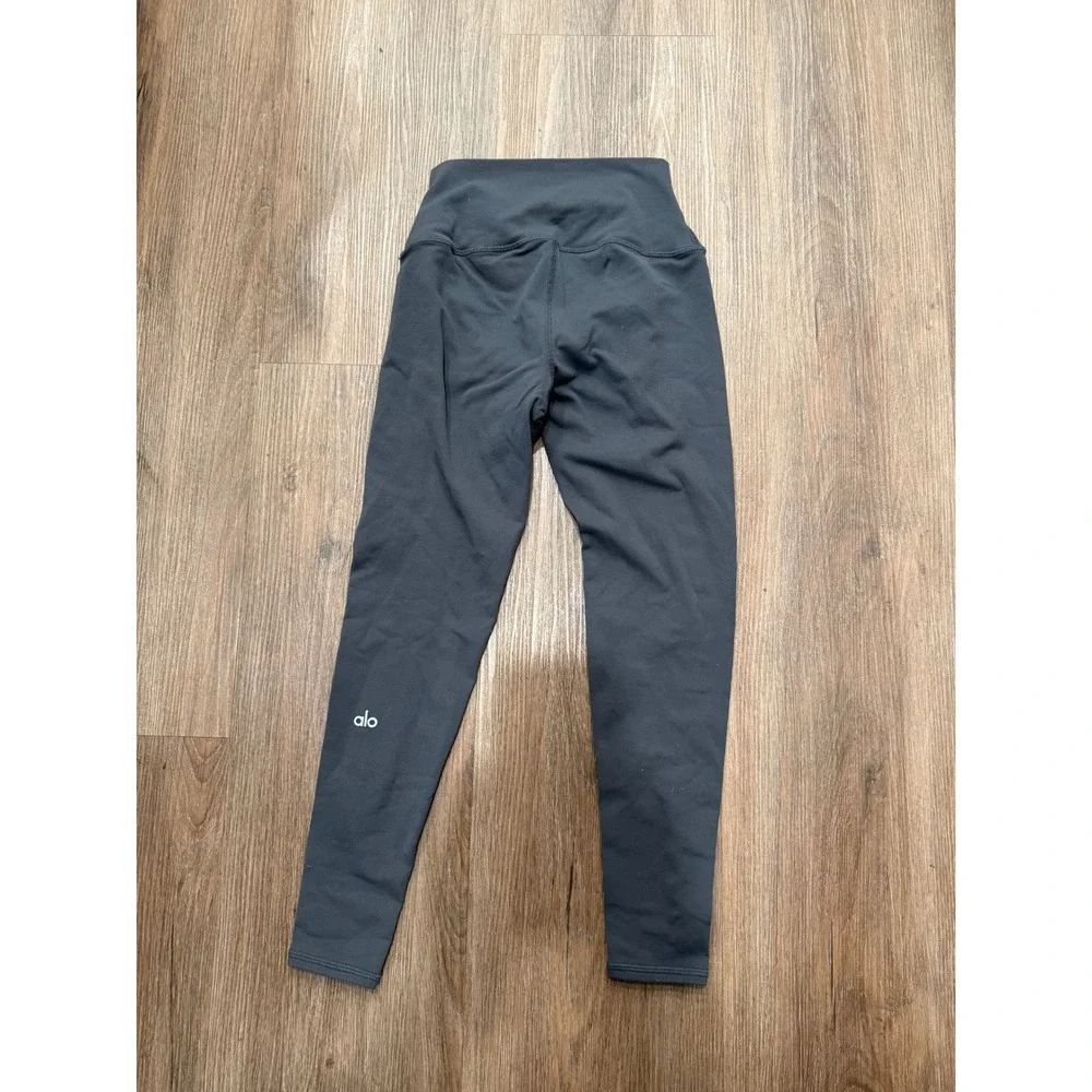 Alo Yoga High-Waist Airbrush Leggings Womens XS Anthracite Gray Activewear 4009